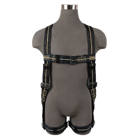 Safewaze Welding Full Body Harness: 1D, Aramid Web, MB Chest, MB Legs FS77325-FR